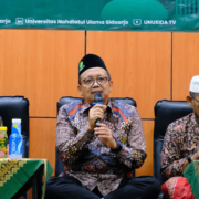 Rektor Unusida, H Fatkul Anam saat menyampaikan sambutan dalam Halal Bihalal 2024 (Foto: Humas Unusida)