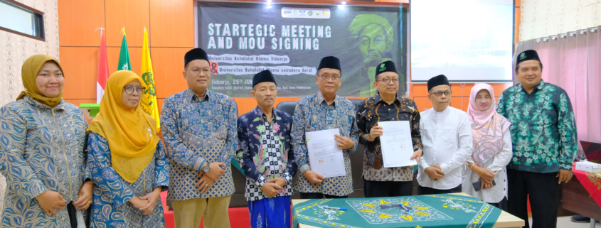 Kembangkan Merdeka Belajar, UNU Sumatera Barat Jalin Kerja Sama dengan Unusida 1 Penandatanganan MoU antara Rektor UNU Sumatera Barat dan Unusida (Foto: Humas Unusida)